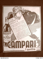 Pubblicità Del 1945 L'Aperitivo Campari La Vostra Stella Davide Campari Milano - Sonstige & Ohne Zuordnung