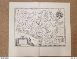 Carta Geografica O Mappa Ducato Di Slesia Polonia Anno 1645 Di Blaeu Ristampa - Cartes Géographiques