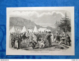 Gravure Année 1861 - Un Camp De Sjordalen(Norvege)-Campo Di Sjordalen(Norvegia) - Avant 1900