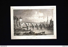 Pont à Ogives à Montauban, France Incisione Del 1850 L'Univers Pittoresque - Avant 1900