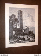 Rarissima Veduta Della Torre Di Sant'Andrea Nel 1878 Tremezzina Lago Di Como - Before 1900