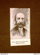 Deputato Nel 1886 Onorevole Dottor Romualdo Bonfadini Di Reggio D'Emilia - Avant 1900