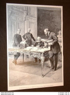 Parigi Nel 1904 Il Presidente Loubet Nel Suo Gabinetto Di Lavoro All'Eliseo - Autres & Non Classés