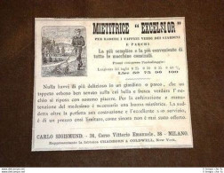 Pubblicità D'Epoca Per Collezionisti Mietitrice Excelsior Carlo Sigismund Milano - Before 1900