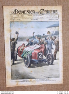 La Domenica Del Corriere 12 Luglio 1925 Gran Premio Ascari Busoni De Pinedo Spa - Autres & Non Classés