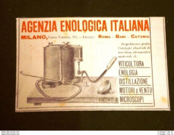 Pubblicità D'Epoca Per Collezionisti Agenzia Enologica Italiana - Otros & Sin Clasificación