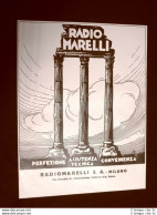 Pubblicità Dei 1932 Radiomarelli S.A. Assistenza E Convenienza Milano - Autres & Non Classés