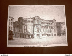 Il Nuovo Teatro Di Nizza Nel 1885 La Facciata - Before 1900