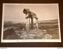 Girgenti O Agrigento Nel 1906 Avanzi Del Tempio Di Castore E Polluce - Autres & Non Classés