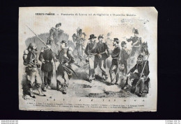 Francia - Fanteria Di Linea Ed Artiglieria E Guardia Mobile Incisione Del 1870 - Avant 1900