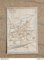 Pianta O Piantina Del 1939 La Città Di Pistoia Toscana T.C.I. - Mapas Geográficas