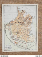 Pianta O Piantina Del 1914 La Città Di Mantova Lombardia T.C.I. - Mapas Geográficas