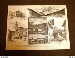 Val D'Aosta Nel 1886 Palleiron Ruitor Priorato Di Sant'Orso Ospizio S.Bernardo - Avant 1900