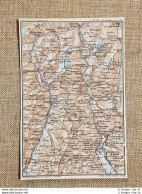 Carta Geografica O Cartina Del 1914 Chiavenna Pizzo Tambò Emet Lombardia T.C.I. - Geographical Maps