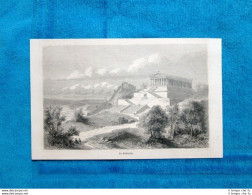 Gravure Année 1863 - Walhalla + Donaustauf (Allemagne - Germania) - Avant 1900