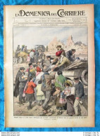 La Domenica Del Corriere 7 Febbraio 1915 WW1 Terremoto-Inghilterra-Avezzano - Autres & Non Classés