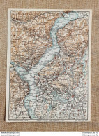 Carta Geografica O Cartina Del 1914 Pallanza Intra Luino Locarno Piemonte T.C.I. - Geographical Maps