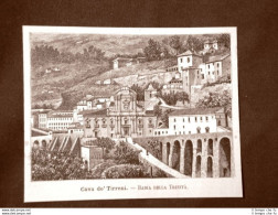 Incisione Del 1891 Cava De' Tirreni, Badia Della Trinità - Campania - Vor 1900