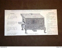 Pubblicità D'Epoca Per Collezionisti Cucine Economiche Cucina Modello "Vittoria" - Voor 1900