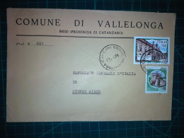 ITALIE, Enveloppe Envoyée à Buenos Aires, Argentine Avec Divers Timbres-poste (châteaux Ou Autres). Appartenant à La Com - 1981-90: Oblitérés