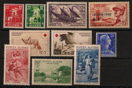 ALGERIE - Année Complète 1957 - N°YT. 340A à 349 - Complet - 10 Valeurs - Neuf Luxe ** / MNH / Postfrisch - Volledig Jaar