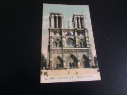 BELLE CPA ...PARIS...FACADE DE NOTRE DAME - Notre Dame Von Paris