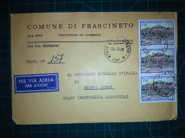 ITALIE, Enveloppe Envoyée à Buenos Aires, Argentine Avec Divers Timbres-poste (châteaux Ou Autres). Appartenant à La Com - 1981-90: Usati