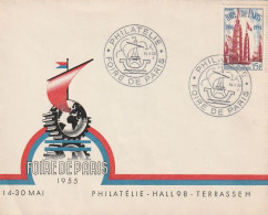 ///   FRANCE ///    PREMIER JOUR ---  Exposition Philatélique Enveloppe Foire De Paris 1949 - 1921-1960: Période Moderne