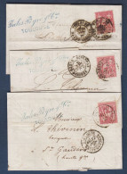 Sage N° 71  - Lot De 3 Lettres -  Cote : 135 € - 1876-1878 Sage (Typ I)