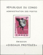 Congo Ex Zaire 1963, Protected Birds, Serpentaire, BF - Nuevos