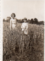 Photographie Photo Vintage Snapshot Enfant Champs Blé   - Persone Anonimi