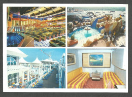 INTERIORS OF CRUISE LINERS SERENADE Of The SEAS And SUPERSTAR LEO - MEYER Shipyard Marketing Postcard - - Transbordadores