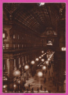 293995 / Italy -MILANO Di Notte Galleria Vittorio Emanuele PC 1939 USED 5+20c+1.25 King Victor Emmanuel III ESPRESSO - Milano (Mailand)