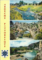 *CPM - 07 - ARDECHE PITTORESQUE - 3 Vues - Gerbier De Jonc, La Loire Et Son 1er Affluent, Le Pont D'Arc, Gorges De L'Ard - Autres & Non Classés