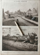 GUERRE / OORLOG BOORTMEERBEEK 1914 /  L 'ECLUSE DE BOORTMEERBEEK MISE A SEC PAR LES BELGES /LOCOMOTIVES SANS PILOTE - Non Classés