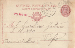 Italy. A213. S. Agata Di Puglia. 1899. Annullo Grande Cerchio S. AGATA DI PUGLIA, Su Cartolina Postale - Poststempel