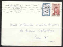 1957 Morocco Rabat (30 Dece) To Paris France - Storia Postale