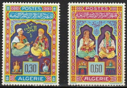 Année 1965-N°411/412 Neufs**/MNH : Les Musiciens/musiciennes : Rhâb /luth Et Derbouka (de M. RACIM ) - Algeria (1962-...)