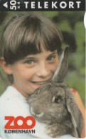 Denmark, KS 044, Zoo 2- Girl With Rabbit,  50  Kr, Only 3.500 Issued, 2 Scans. - Denemarken