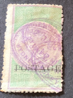 SG 238  5s Lilac And Green FU  CV  £140 - Used Stamps