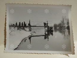 Italia Foto Militari 2° Reggimento Genio Zappatori Minatori. 1933. Ponte Sul Torrente PIOTA Alessandria. 115x85 Mm - Guerra, Militares