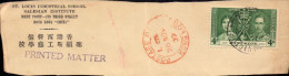 Fragment De Lettre, Hong-Kong, Salesian Institute, 4c Victoria (colonie Britanique) - Poststempel