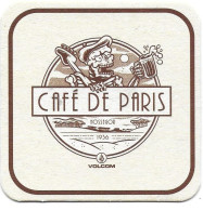 Bistrot & Alimentation > Sous Bock  Sous-verre Carré CAFE De PARIS- HOSSEGOR 40 Landes France -VOLCOM - Sotto-boccale