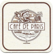 Bistrot & Alimentation > Sous-bocks Sous Bock  Sous-verre Carré CAFE De PARIS- HOSSEGOR 40 Landes VOLCOM - Beer Mats