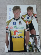 Signé Cyclisme Cycling Ciclismo Ciclista Wielrennen Radfahren VAN DE WALLE JURGEN (Vlaanderen-t.interim-Eddy Merckx 2003 - Cyclisme