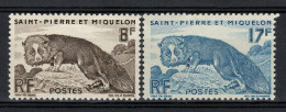 SPM - YV 345 & 346 N** MNH Luxe , Renard Argenté , Cote 18 Euros - Unused Stamps