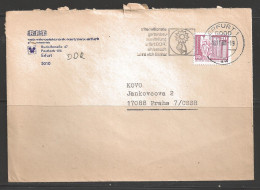 DDR 1988 Erfurt (18.11.88) To Praha CSSR - Lettres & Documents