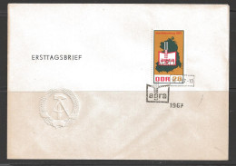 DDR 1967 FDC Agra Stamp - Cartas & Documentos