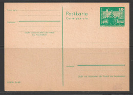 East Germany  DDR  Unused Postal Card - Covers & Documents