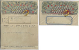 Brazil 1946 Telegram / Phonogram + Cover By Companhia Telefônica Rio Grandense Porto Alegre Zodiac Sign Candle Horseshoe - Brieven En Documenten